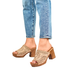 Dameflip-flops C388BE, beige
