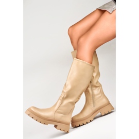 Model 888-66A-BE Beige støvler - PRIMO
