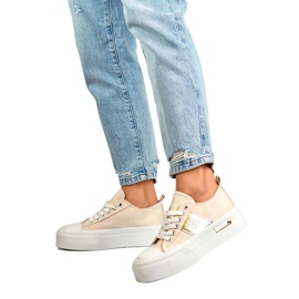 Sneakers til kvinder på LY100BE-platformen beige