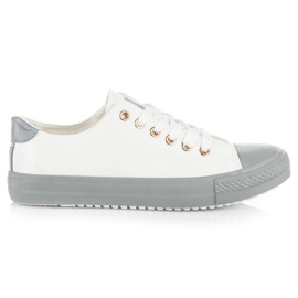 Seastar Bundet sneakers på en farverig platform hvid