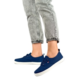 Damesneakers HB-6N, marineblå