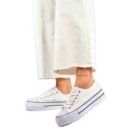 Sneakers til kvinder QY832-09BL hvid