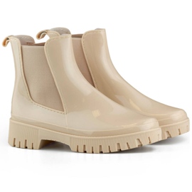 Chelsea-støvler til kvinder med tyk sål, beige YX227-2BE