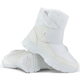 Dame snestøvler med velcro, hvid 3535W