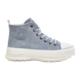 Isolerede sneakers til kvinder på Big Star Platform OO274072 Blå