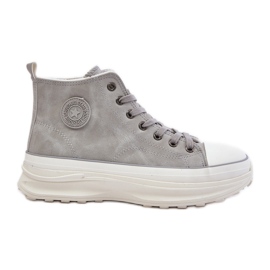 Isolerede sneakers til kvinder på Big Star Platform OO274073 Grå