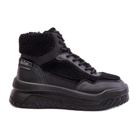 Sneakers med pels, fåreskind, Lee Cooper LCJ-24-47-3145 Sort