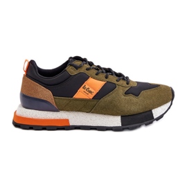 Isolerede mænds sneakers Lee Cooper LCJ-24-03-3007 Grøn