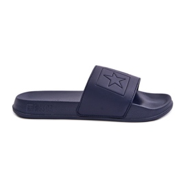 Big Star Lette flip-flops til mænd med stort stjernelogo OO174031 Marineblå