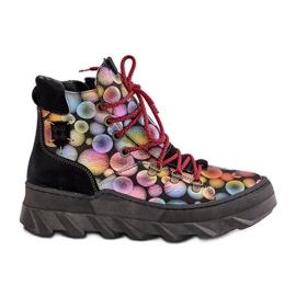 Læder Dame Varme Ankelstøvler Maciejka 06146-39 Multicolor flerfarvet