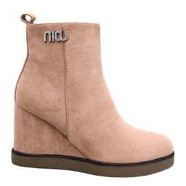 Rochelle Khaki kile ankelstøvler beige