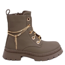 Snørestøvler fra Lohan Khaki brun