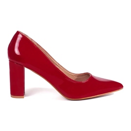Seastar Elegante patentrøde højhælede pumps