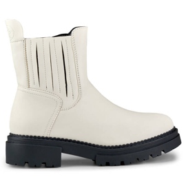 Isolerede Chelsea-støvler til kvinder, beige 250041BE-PU