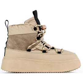 Snøstøvler til kvinder med tyk sål, beige 24-72302BE