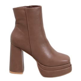 Komfortable Charokee Khaki platformstøvler beige