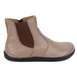 Olivier Barfodede Chelsea-støvler til kvinder med lynlås, isoleret 1263, beige
