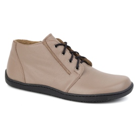 Olivier Barfodede lædersko til kvinder, let isolerede, high-top med lynlås 787, beige
