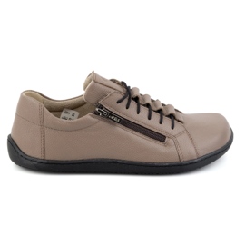 Olivier Dame minimalistiske barfodet læder sko 1242 mørk beige