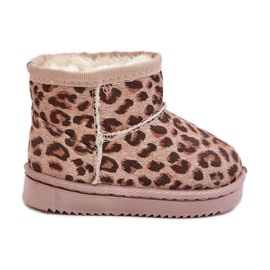 Børneisolerede snestøvler med leopardmønster Beige Nallita