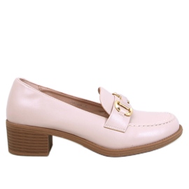 Rabier Beige pumps med bred hæle