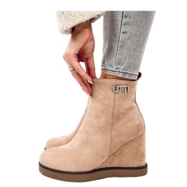 Rochelle Khaki kile ankelstøvler beige