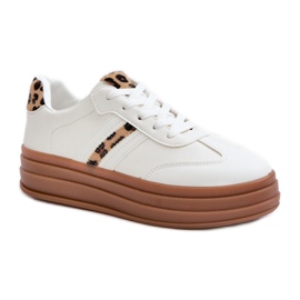 Sportssko Model PC2802 Hvid Leopard