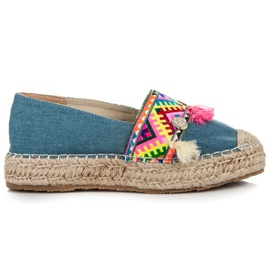 Vices Espadriller etnisk print blå