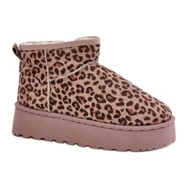 Model 20216-4K Brown Leopard snestøvler brun