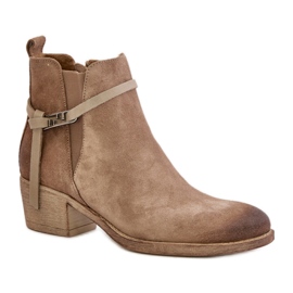 Zazoo 60478 Beige ankelstøvler