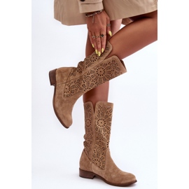 Støvler Model Lewski 3366/2 Beige Velour
