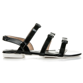 Vices Lakerede sandaler med sløjfer sort