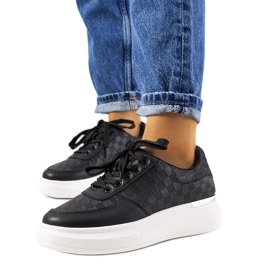 Sorte platformssneakers til kvinder