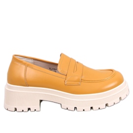 Gule platform loafers