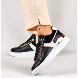 Platformsneakers til kvinder, sorte JF3060B