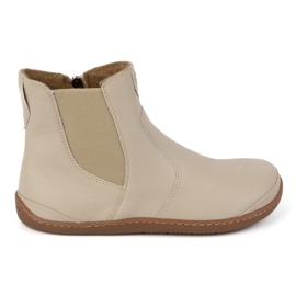 Olivier Barfodede Chelsea-støvler til kvinder med lynlås, isoleret 1263, beige