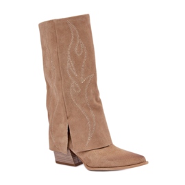 Zazoo 3487 uisolerede damestøvler, beige