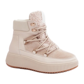 Isolerede snestøvler til kvinder MD9944-6 beige