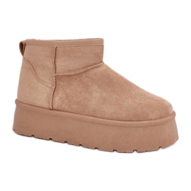 Dame snestøvler foret med pels TL242-63, beige