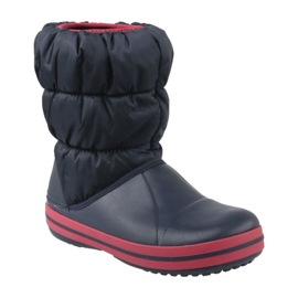 Women's Snow Boots Crocs Winter Puff Boot 14613-485 Navy Blue blå