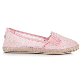 Balada Lace Espadrilles Slip On lyserød