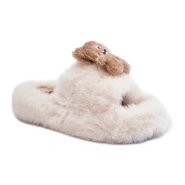 Isolerede hjemmesko til kvinder med bamse BG189P, beige