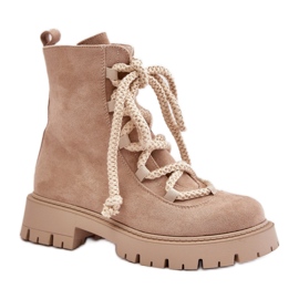 Trapper-støvler til kvinder isoleret NS539P, beige