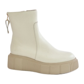 Zazoo Platformstøvler til kvinder 60369 beige