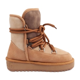D.Franklin Isolerede snestøvler til kvinder DFSH370013-SAND, beige
