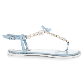 Vices Flade flip-flops med perler blå