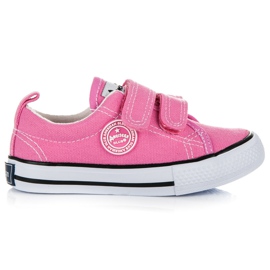 American Club Pink velcro sneakers lyserød