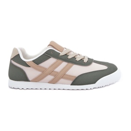 Lave sneakers til kvinder Sneakers beige og grønne
