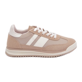 Lave sneakers til kvinder, beige sneakers