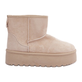 Snestøvler til kvinder, lys beige